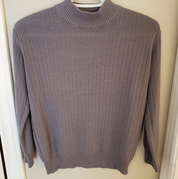 Vintage Mock-neck Ribbed Sweater - Picture 3 of 5